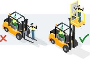 An toàn xe nâng là các biện pháp giúp vận hành xe nâng an toàn, tránh tai nạn.