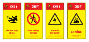 Biển báo an toàn lao động giúp cảnh báo và bảo vệ người lao động khi làm việc.