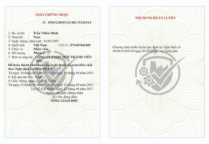 Chứng chỉ an toàn lao động xác nhận kiến thức và kỹ năng an toàn lao động.