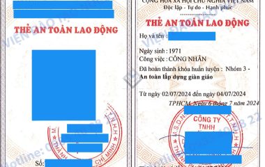 Mẫu thẻ an toàn lao động nhóm 3
