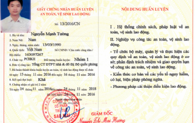 Tra cứu chứng chỉ an toàn lao động